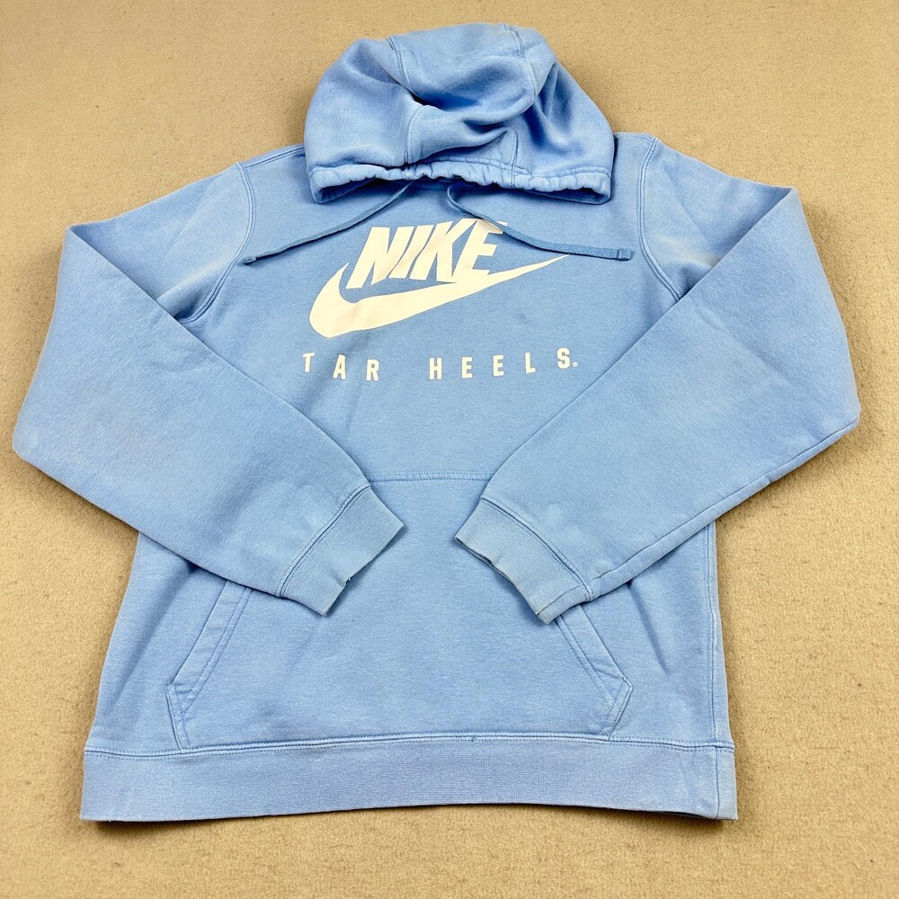 North Carolina Tar Heels Hoodie Men Small Blue Nike Sweatshirt NCAA Pockets S
